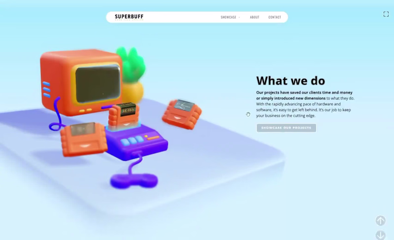 Cover image for Interactive 3D Spline for Superbuff's website