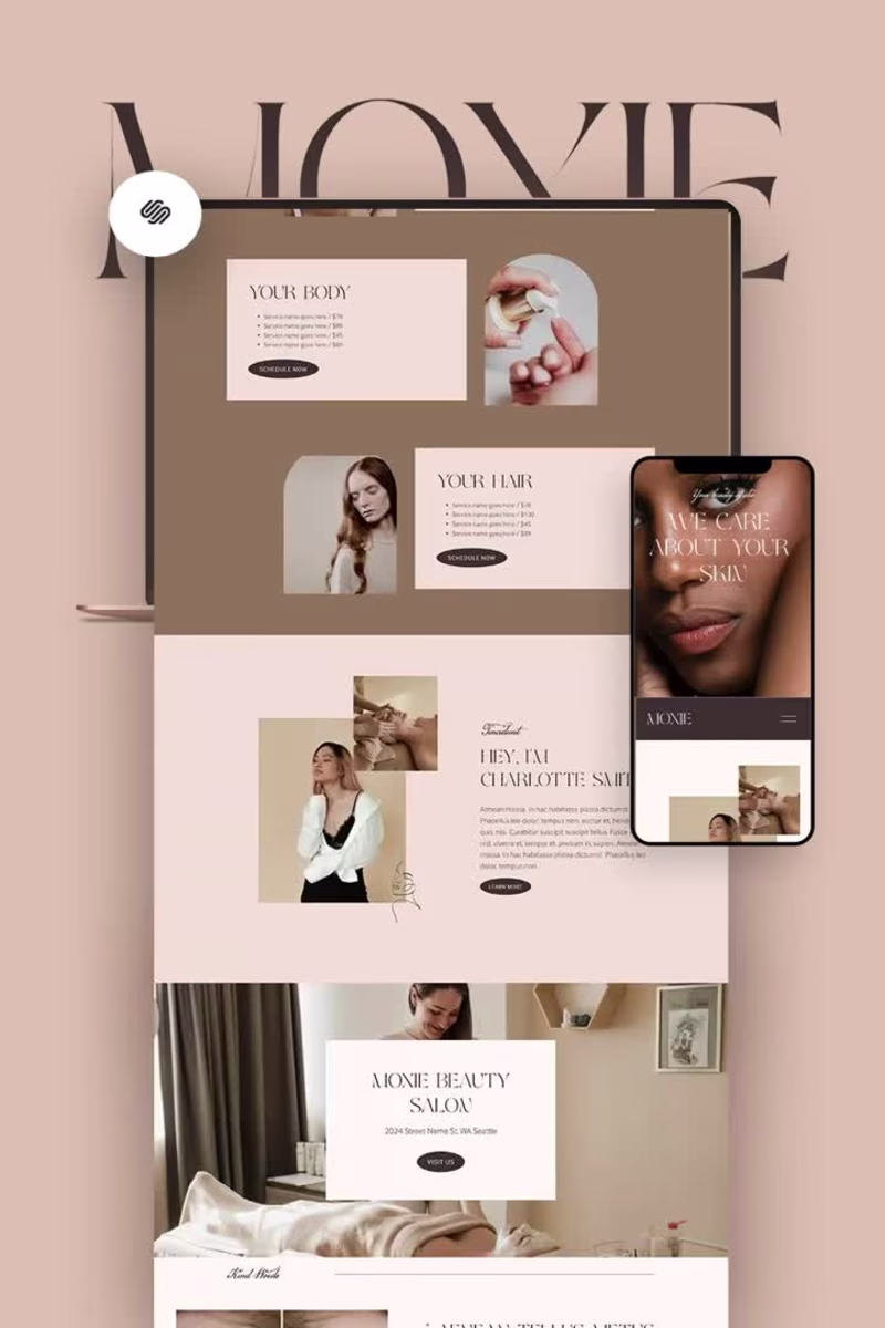 Cover image for This Squarespace website template project