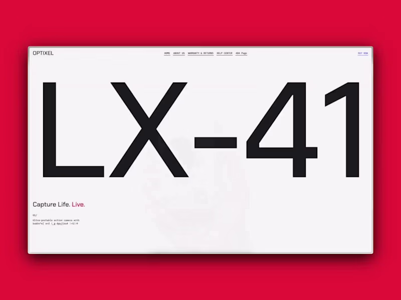 Cover image for OPTIXEL – Premium Camera Brand Website