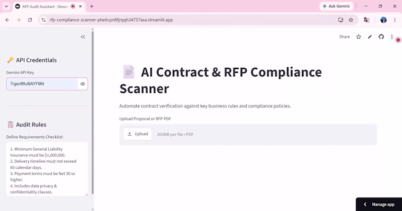 Cover image for Multimodal RFP & contract compliance scanner