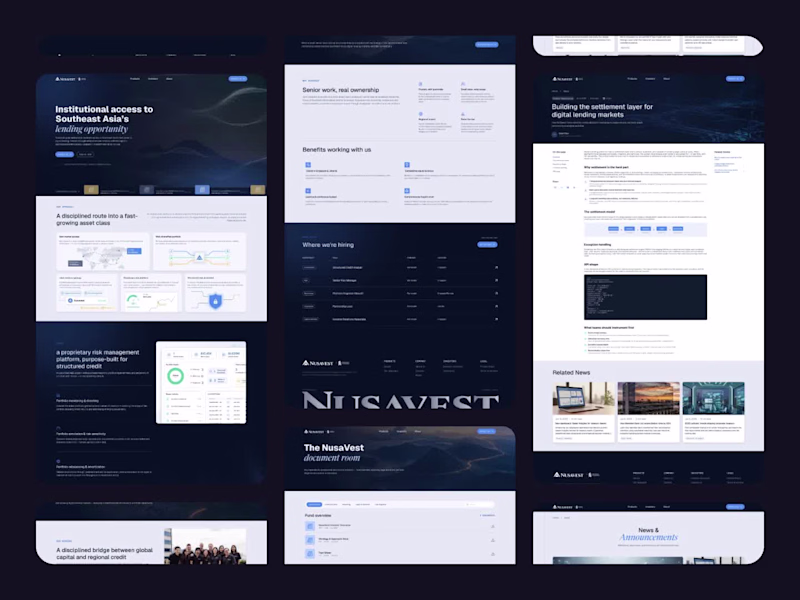Cover image for NusaVest Website Redesign Project