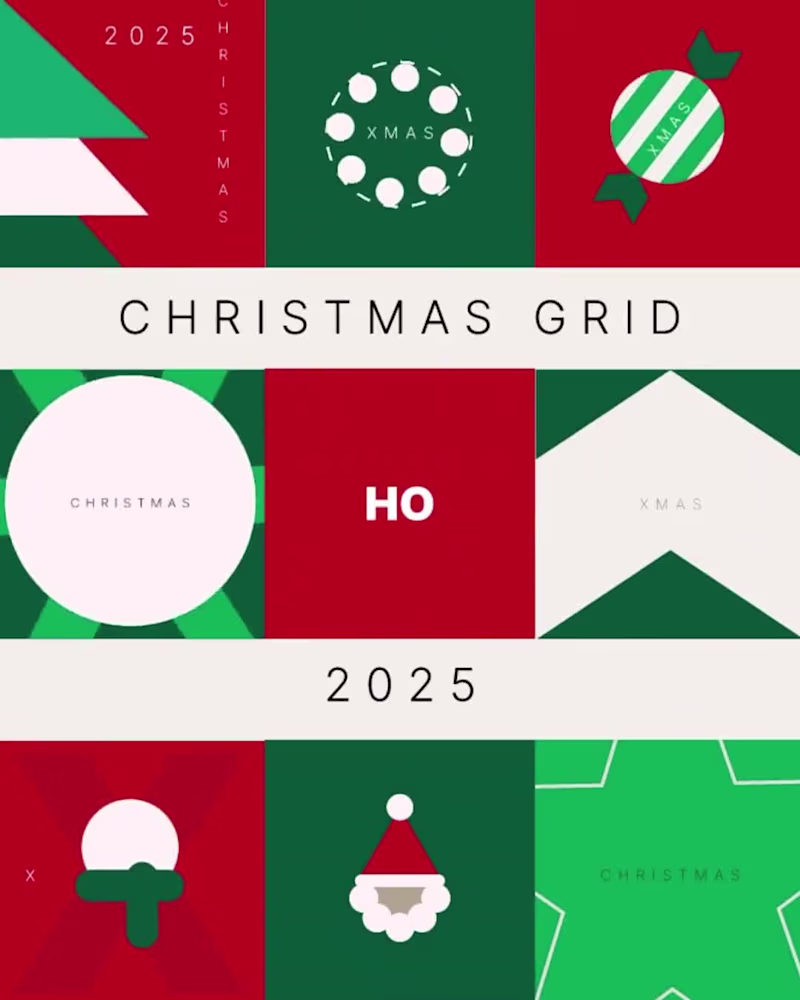 Cover image for Animated Christmas Grid - Figma