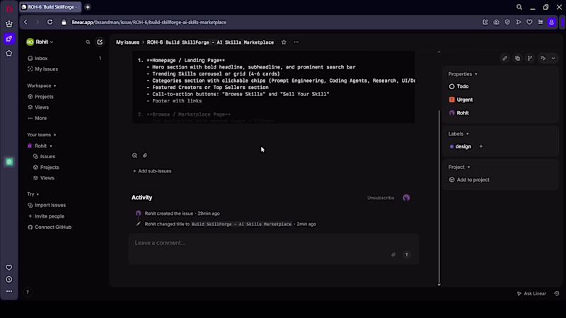 Cover image for End-to-end workflow using
linear + Antigravity
