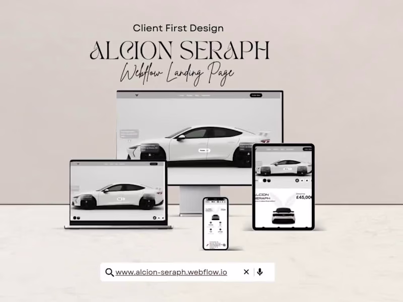 Cover image for Luxury Electric Car Website - Interactive 3D Product Showcase
