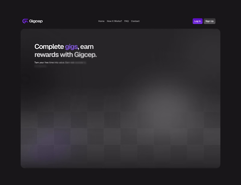 Cover image for Gigcep Landing Page & Mobile App UI/UX by Beew Studio
