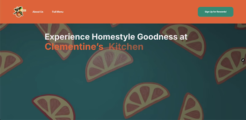 Cover image for Clementine’s Kitchen - Homestyle Restaurant Website