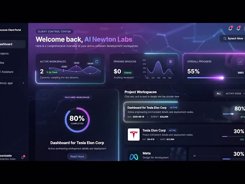 Cover image for Title: Autonomous B2B Client Portal &