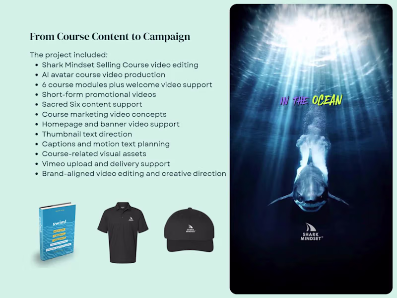 Cover image for Shark Mindset Selling l Course Video Editing & Content Marketing