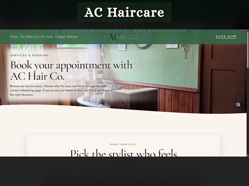 Cover image for AC Hair Co — Salon Website + Square Booking Setup