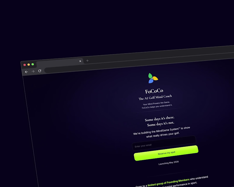 Cover image for FoCoCo: New AI Golf Mental Coach Platform