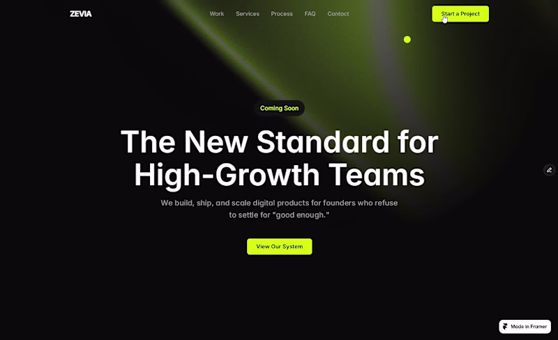 Cover image for Get Early Access to Zevia: A Premium SaaS Framer Template
