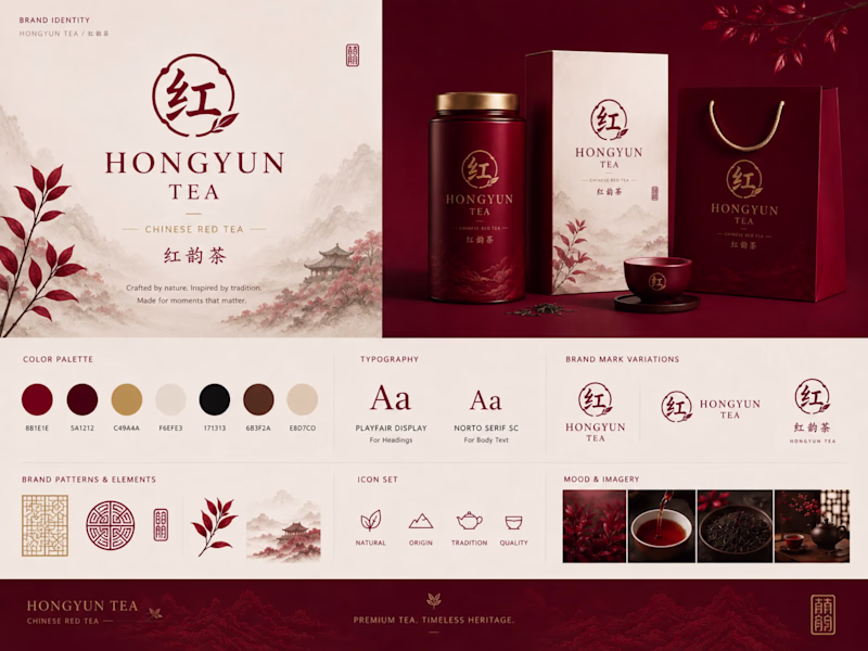 Cover image for Hongyun Tea Brand Identity Design