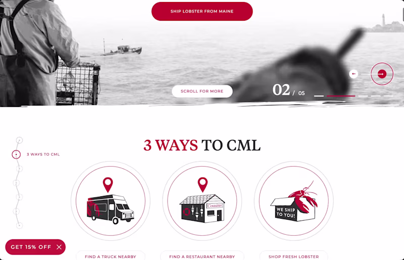 Cover image for Cousins Maine Lobster, Shopify Plus Website