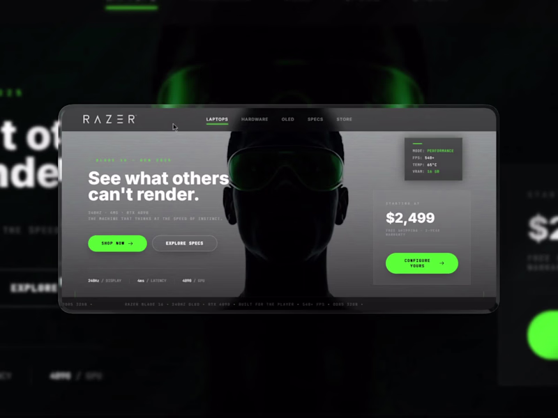 Cover image for Concept website for the Razer