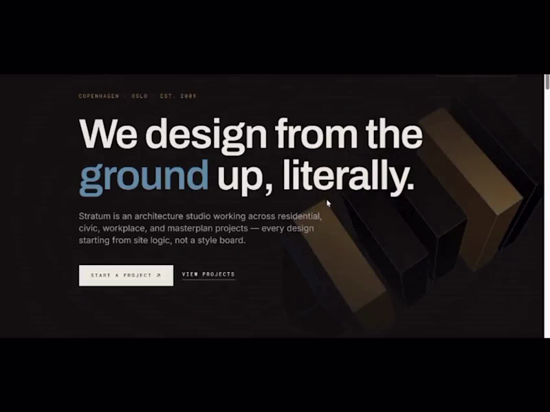 Cover image for Stratum Architecture — Studio Website