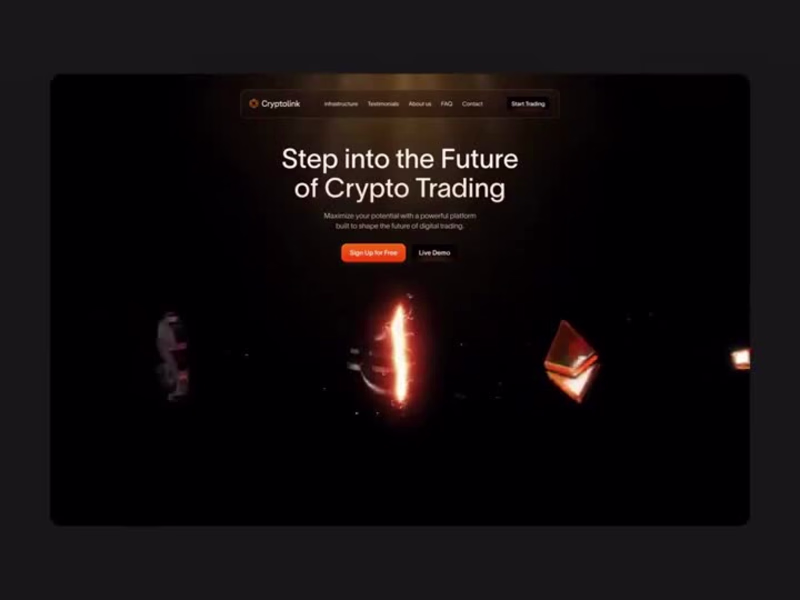 Cover image for 3D Crypto Trading Website —