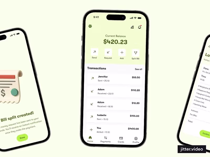 Cover image for FairSplit - Bill Splitting App Design Concept