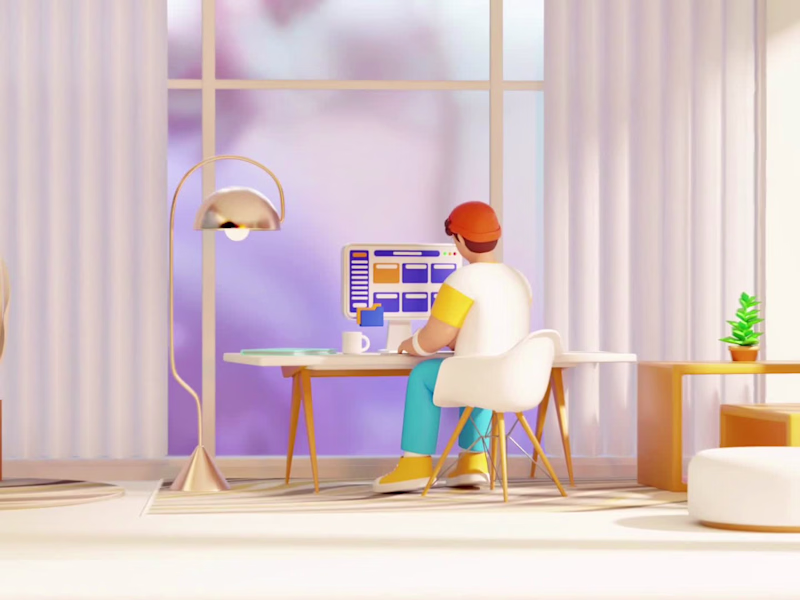 Cover image for 3D Animated Workspace Scene (Not AI) 