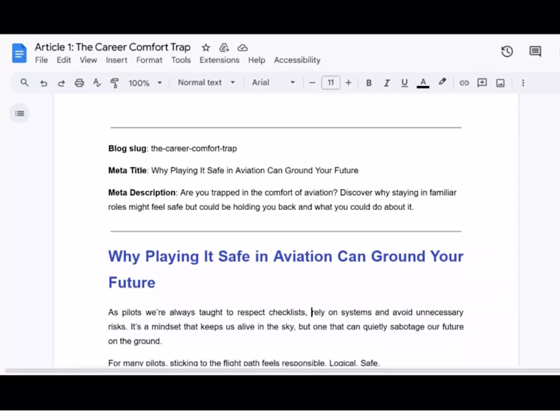 Cover image for Why Playing It Safe in Aviation Can Ground Your Future