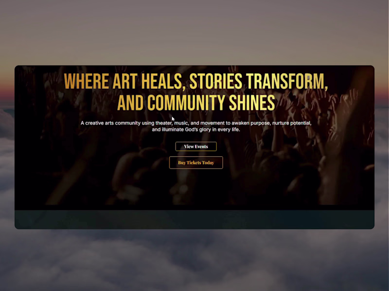 Cover image for Modern Event Website for Concert with ticket booking function