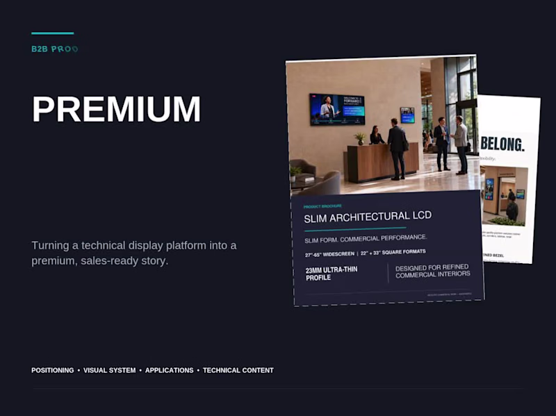 Cover image for Premium Product Brochure + Sales Story