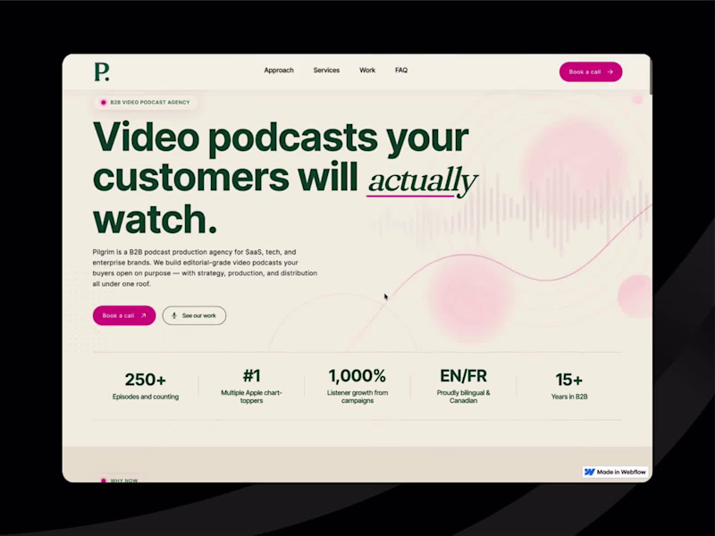 Cover image for Pilgrim Webflow Website Development