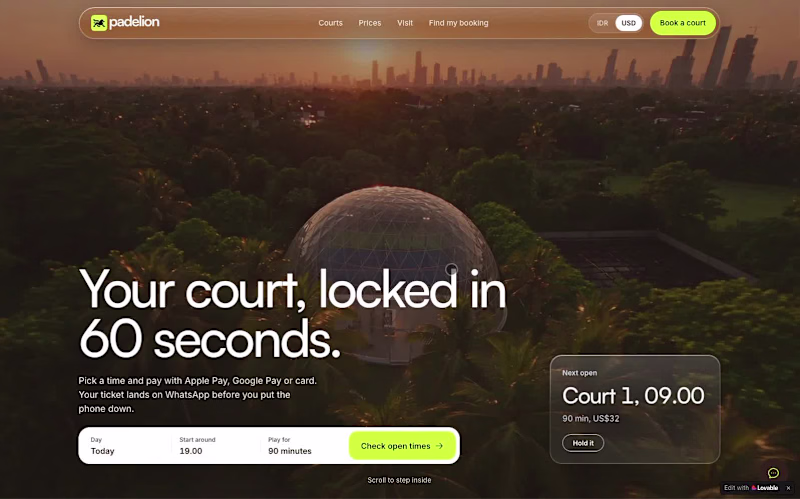 Cover image for Built a padel court booking