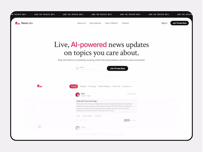 Cover image for Website Design for NewsLabs