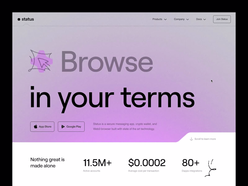 Cover image for Web3 platform: Web design, Branding, Illustrations A messeng...