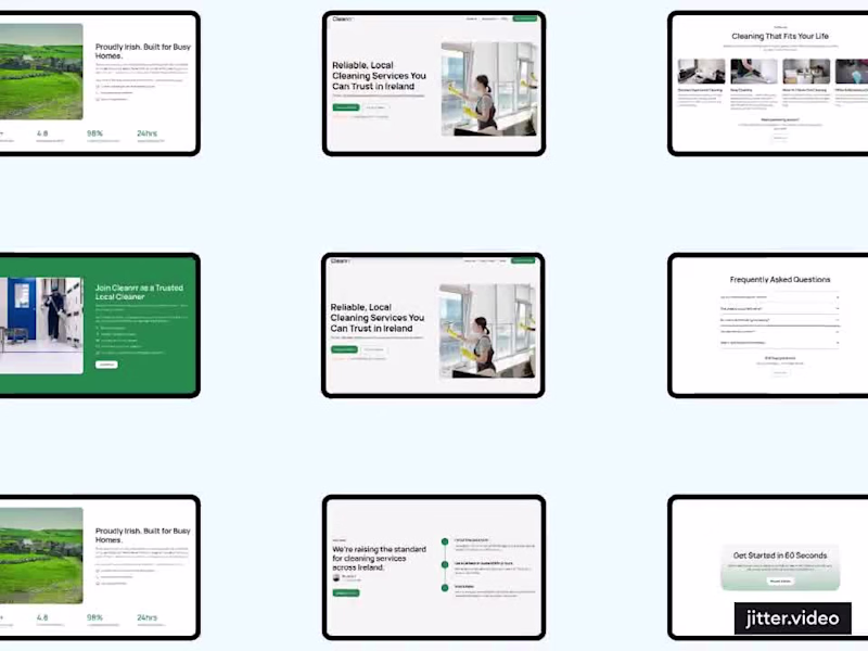 Cover image for Landing Page for Irish On-Demand Cleaning Service