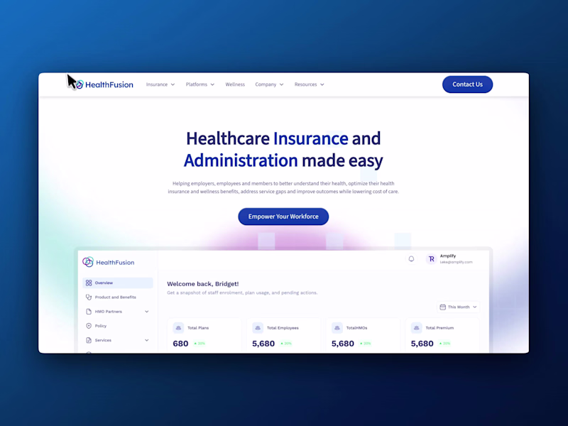 Cover image for HealthFusion Website Design and Development