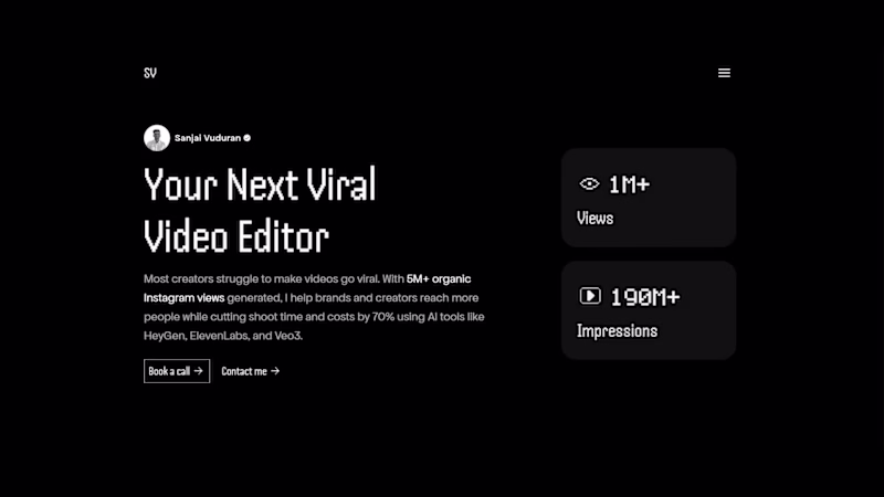 Cover image for Kicking off a cool portfolio for my friend @Sanjai Vuduran C...