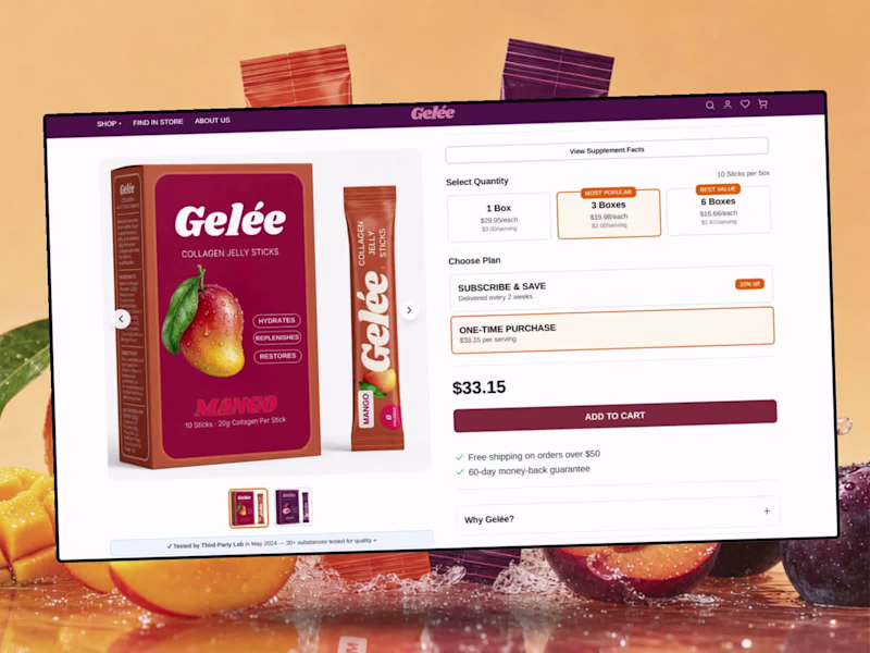 Cover image for Replo Landing Page Website for a Collagen Wellness Brand