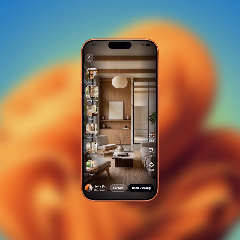 Cover image for Japandi-style real estate app UI/UX,