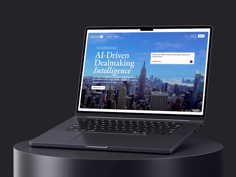 Cover image for AI Dealmaking Platform Website for Maywood