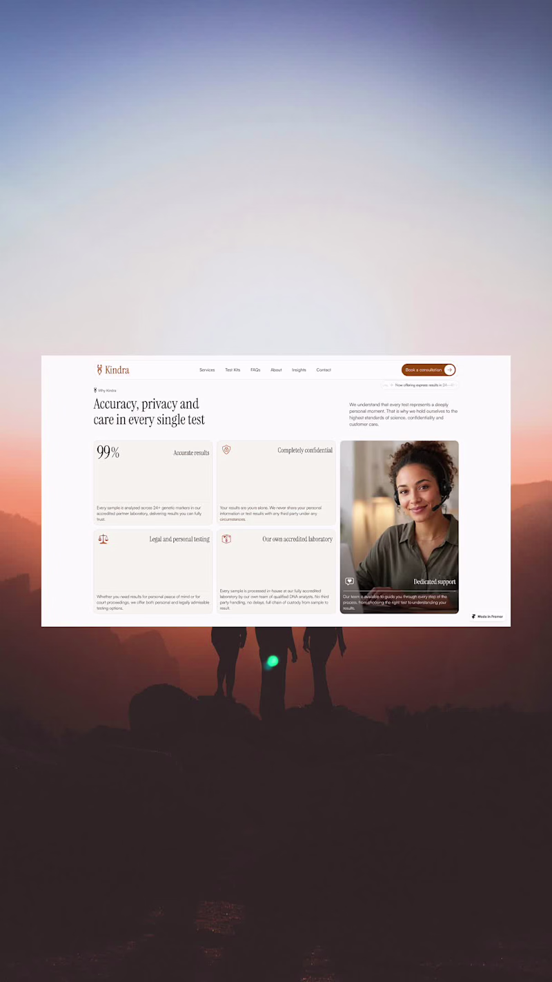 Cover image for The Kindra homepage is done.