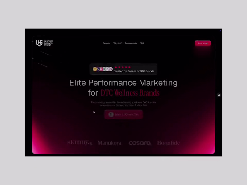 Cover image for InHouse Growth Studio · Website Design and Development