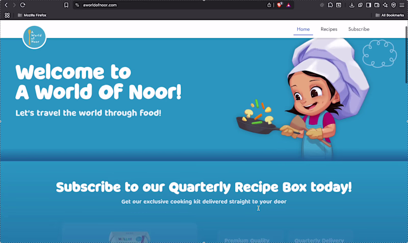 Cover image for Development of Aworldofnoor.com Website