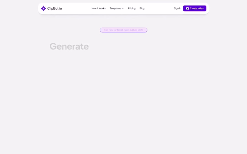 Cover image for ClipBot - Landing Page Design.