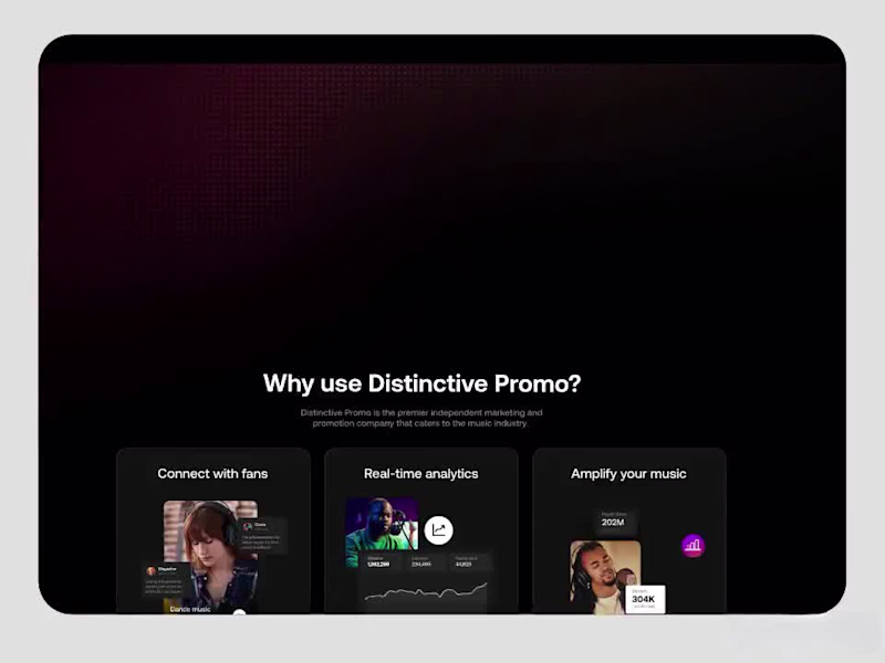 Cover image for Distinctive Promo Homepage Design