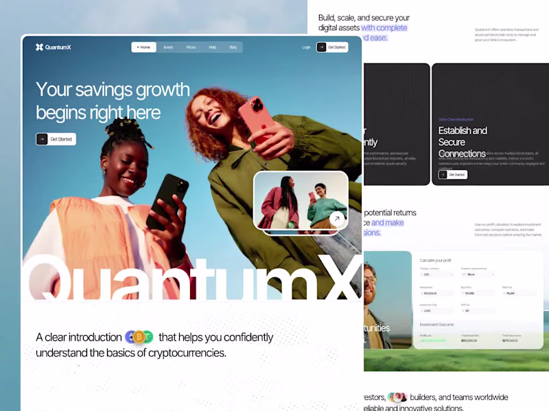 Cover image for QuantumX - Crypto Investment Landing Page