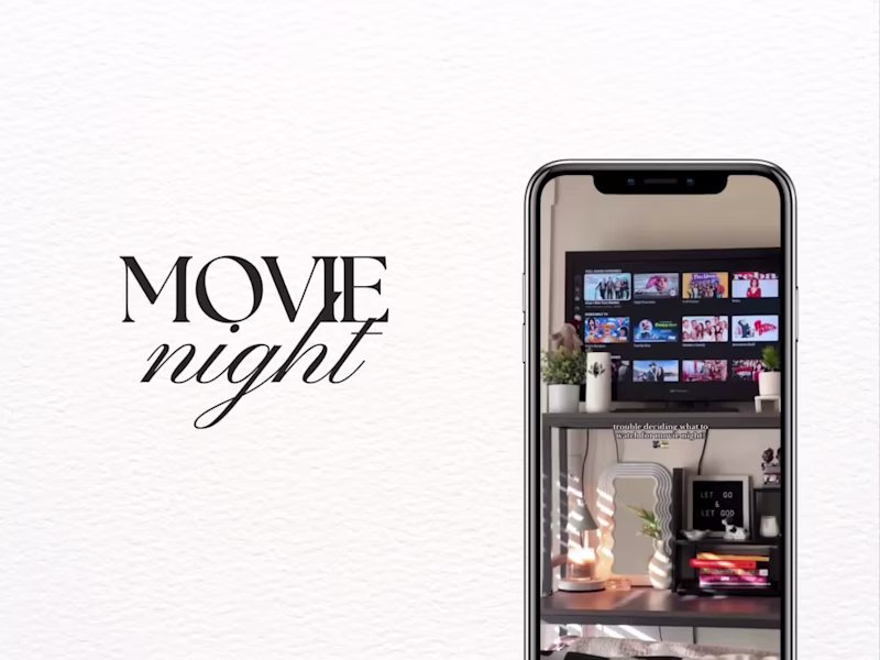 Cover image for Movie Night App TikTok Ad