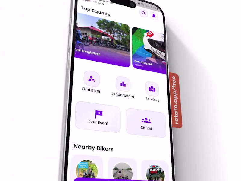 Cover image for Meetap - built with FlutterFlow for motorcycle tour enthusiast.