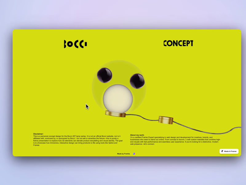Cover image for Spline Framer Bocci Concept