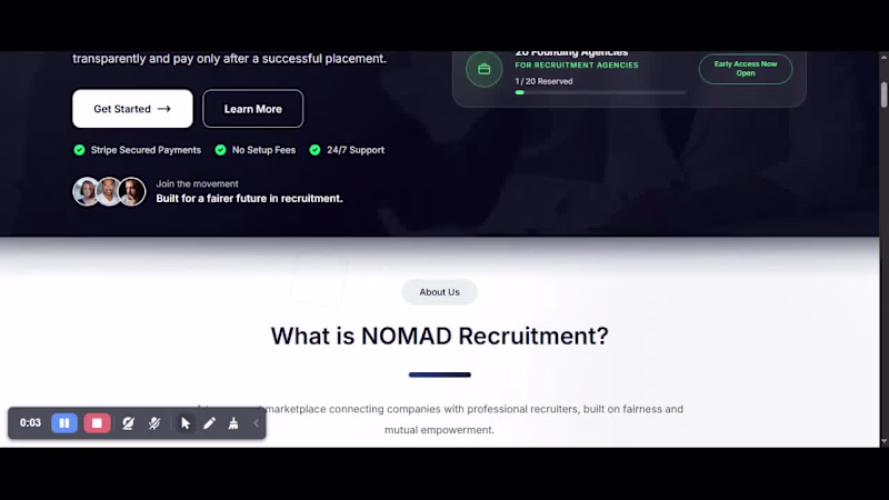 Cover image for Nomad – Recruitment Company Website