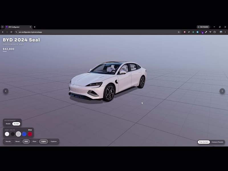Cover image for BYD 3D Car Configurator

An interactive