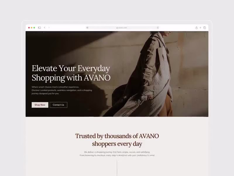 Cover image for AVANO |  E-commerce Shopping
