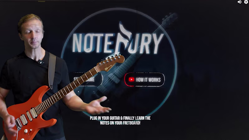 Cover image for NoteFury: Guitar Note Learning App