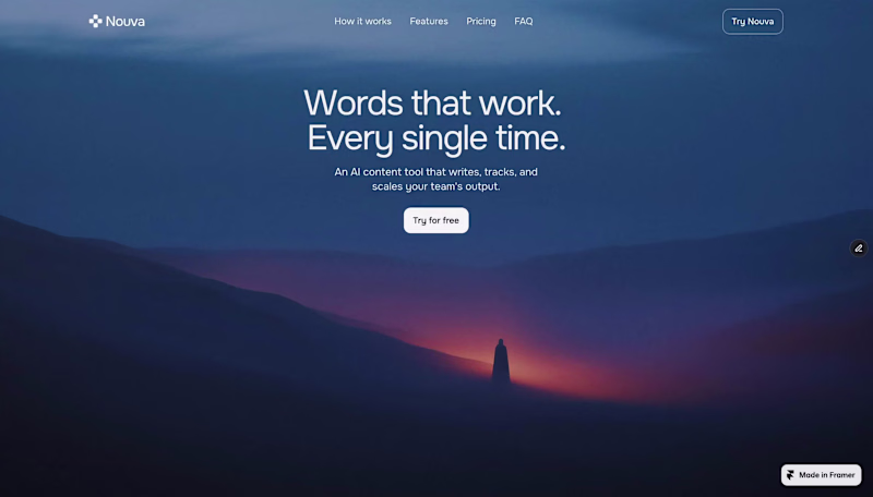 Cover image for Nouva — SaaS Landing Page