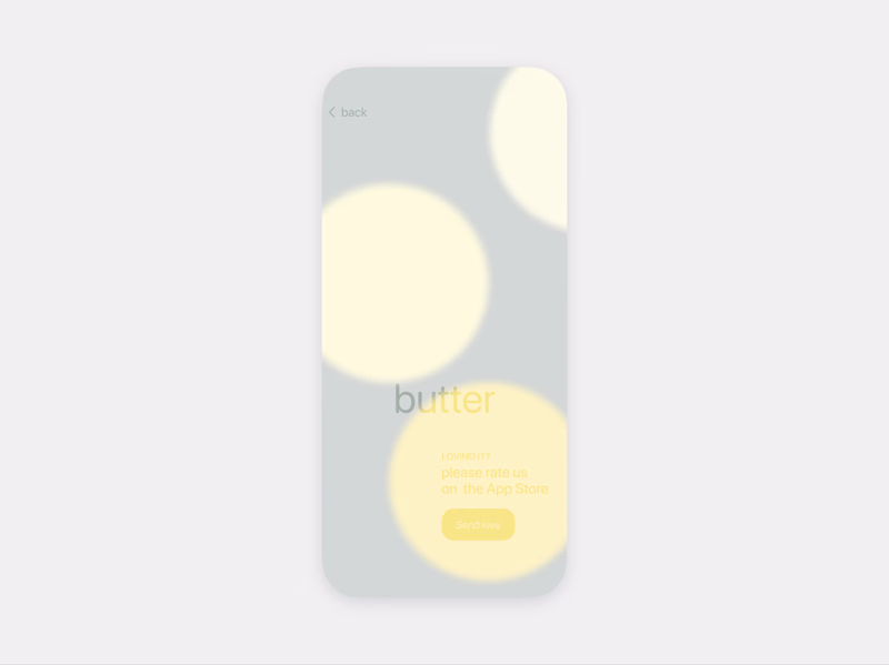 Cover image for A little sneak peek at Butter’s rating flow animation 🧈